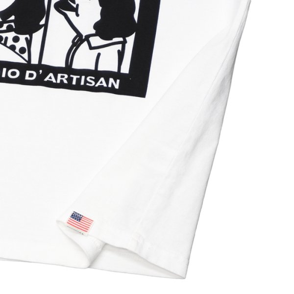 画像8: STUDIO D'ARTISAN（ステュディオ・ダ・ルチザン）USAコットンプリントＴシャツ/ White（ホワイト）・Black（ブラック）※Sサイズのみ (8)