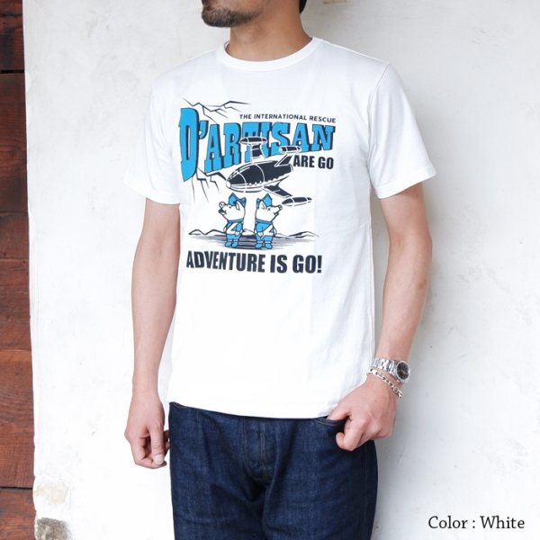 画像7: STUDIO D'ARTISAN（ステュディオ・ダ・ルチザン）USAコットンプリントＴシャツ/ White（ホワイト）※Mサイズのみ (7)