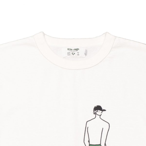 画像3: free rage（フリーレイジ）リサイクルコットンプリントTee / White（ホワイト）※Sサイズのみ (3)