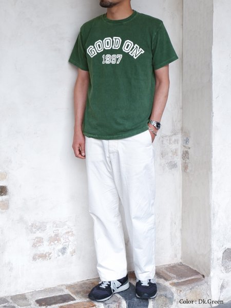 画像5: Good On（グッドオン）Logo Print Short Sleeve Crew Neck Tee（ロゴプリントショートスリーブクルーネックTシャツ）"GOOD ON 1997" / Dk.Green（ダークグリーン）※Mサイズのみ (5)