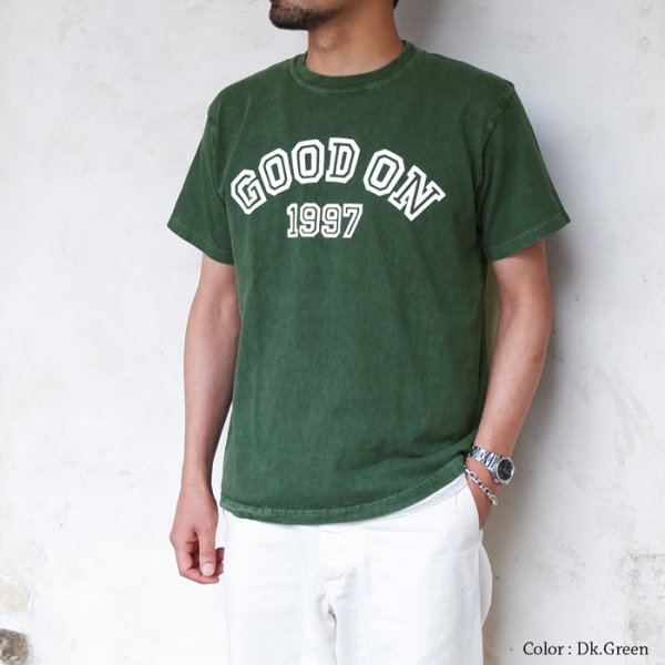 画像4: Good On（グッドオン）Logo Print Short Sleeve Crew Neck Tee（ロゴプリントショートスリーブクルーネックTシャツ）"GOOD ON 1997" / Dk.Green（ダークグリーン）※Mサイズのみ (4)
