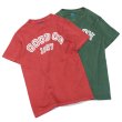 画像1: Good On（グッドオン）Logo Print Short Sleeve Crew Neck Tee（ロゴプリントショートスリーブクルーネックTシャツ）"GOOD ON 1997"/F.Red（F.レッド）・Dk.Green（ダークグリーン） (1)