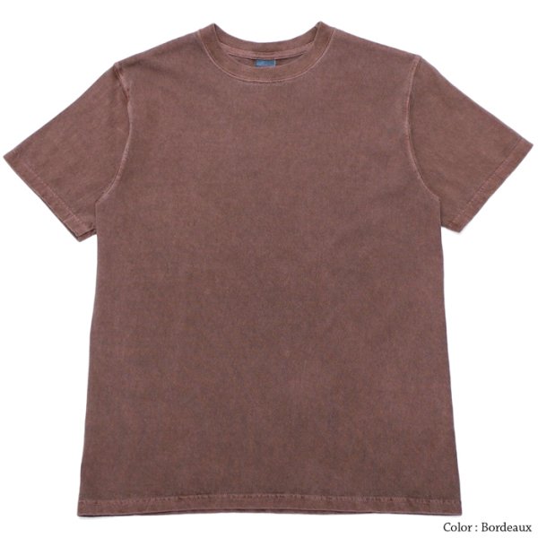 画像4: Good On(グッドオン)Short Sleeve Crew Neck Tee(ショートスリーブクルーネックTシャツ)"Pigment Dye" / Mocha(モカ)・Bordeaux(ボルドー) (4)