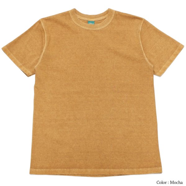 画像2: Good On(グッドオン)Short Sleeve Crew Neck Tee(ショートスリーブクルーネックTシャツ)"Pigment Dye" / Mocha(モカ)・Bordeaux(ボルドー) (2)