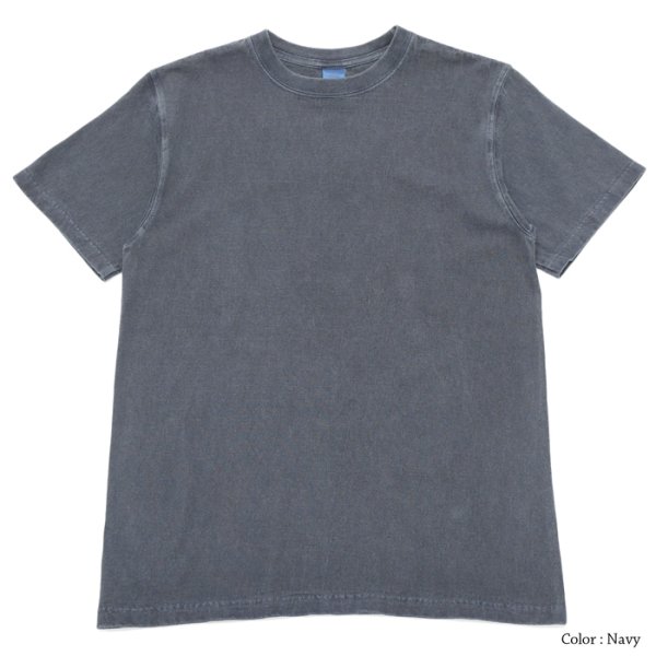 画像4: Good On(グッドオン)Short Sleeve Crew Neck Tee(ショートスリーブクルーネックTシャツ)"Pigment Dye" / Slate(スレート)・Navy(ネイビー) (4)