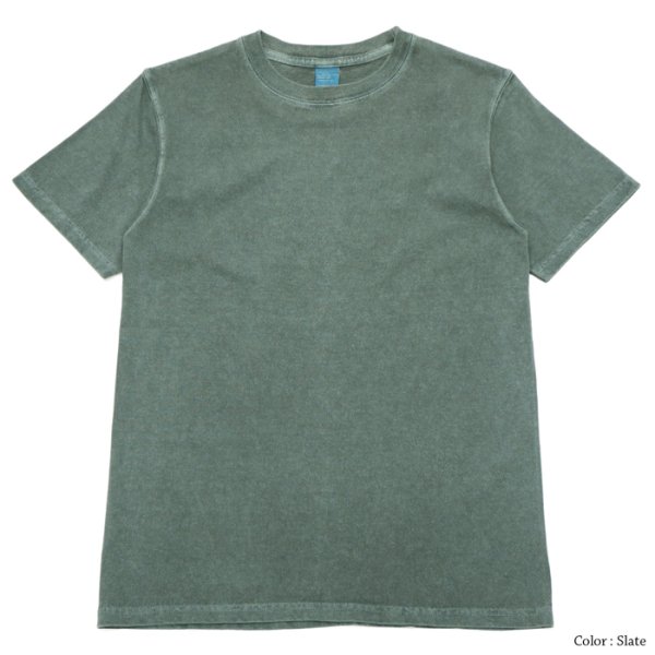 画像2: Good On(グッドオン)Short Sleeve Crew Neck Tee(ショートスリーブクルーネックTシャツ)"Pigment Dye" / Slate(スレート)・Navy(ネイビー) (2)