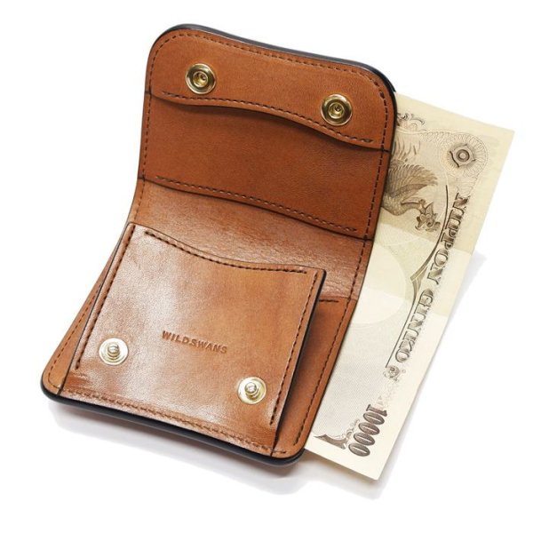 画像6: WILD SWANS(ワイルドスワンズ)PALM-V2(パームV2)コンパクトウォレット"フルグレインブライドル"/Dark Stain(ダークステイン) (6)