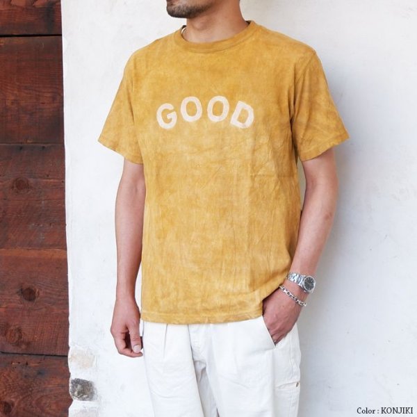 画像5: Good On（グッドオン）柿渋弁柄染め"GOOD"ショートスリーブTシャツ/ KONJIKI（コンジキ） (5)