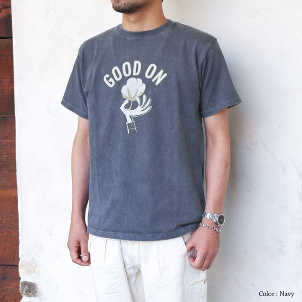 画像7: Good On（グッドオン）Logo Print Short Sleeve Crew Neck Tee（ロゴプリントショートスリーブクルーネックTシャツ）"GOOD COTTON" / Lt.Purple（ライトパープル） (7)