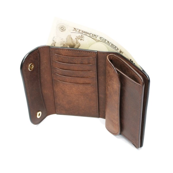 画像6: WILD SWANS(ワイルドスワンズ)BYRNE(バーン)3つ折りウォレット"プエブロ"/Tobacco(タバコ) (6)