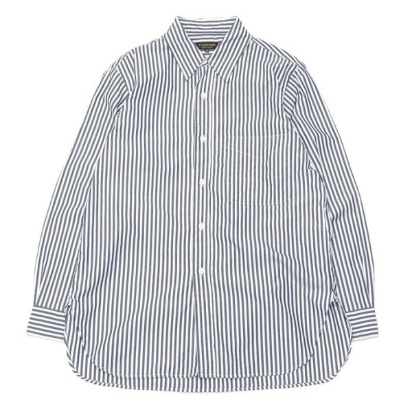 画像1: A VONTADE（アボンタージ）Lax Regular Shirts（ラックスレギュラーシャツ）Gas Boiled Broad/Navy Stripe（ネイビーストライプ） (1)