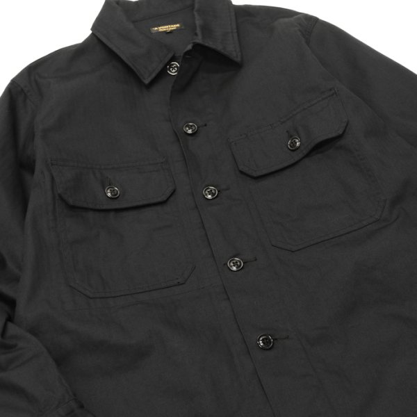 画像6: *A VONTADE(アボンタージ)H.B.T.Utility Jacket(HBTユーティリティージャケット)"Military Herringbone" / Ink Black(インクブラック) (6)