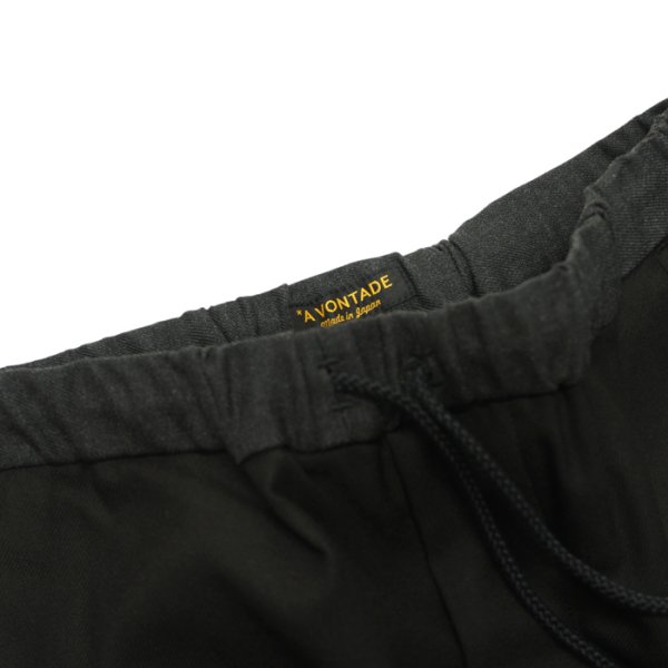 画像4: *A VONTADE(アボンタージ)Slim Easy Slacks Ver.2(スリムイージースラックスVer.2)”TR Stretch Serge" / Black(ブラック) (4)