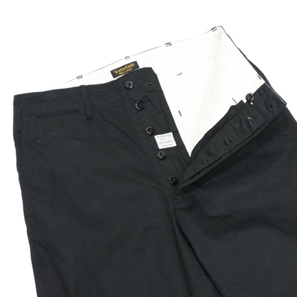 画像3: *A VONTADE（アボンタージ）Type 45 Chino Trousers（タイプ45チノトラウザーズ）"Classic Selvedge Twill"/ Black（ブラック）【裾上げ無料】 (3)
