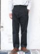 画像11: A VONTADE（アボンタージ）1 Tuck Easy Trousers（1タックイージートラウザーズ）Original Yarn Dyed Gabardine/Deep Navy（ディープネイビー）【裾上げ無料】 (11)
