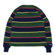 画像2: BARBARIAN（バーバリアン）Heavy Weight Rugby Collar Shirt（ヘビーウェイト ラグビーカラーシャツ）"ALTERNATING STRIPES" / Navy×Gold×Bottle×Red（ネイビー×ゴールド×ボトル×レッド） (2)