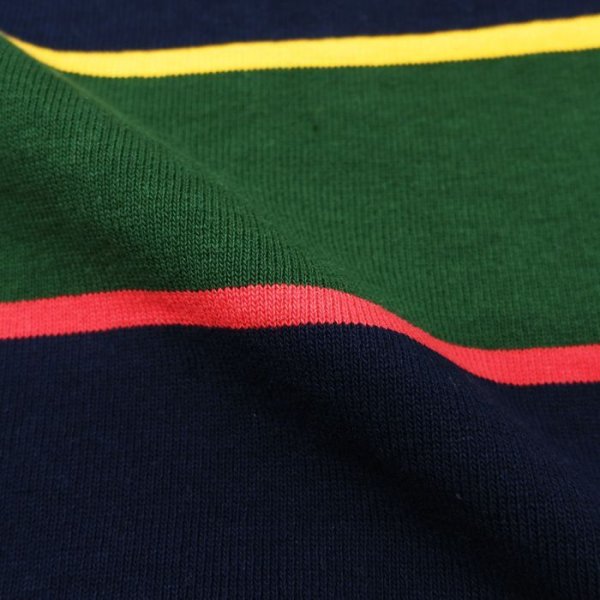 画像6: BARBARIAN（バーバリアン）Heavy Weight Rugby Collar Shirt（ヘビーウェイト ラグビーカラーシャツ）"ALTERNATING STRIPES" / Navy×Gold×Bottle×Red（ネイビー×ゴールド×ボトル×レッド） (6)