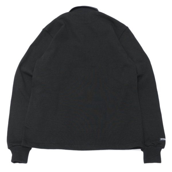 画像2: BARBARIAN(バーバリアン)Heavy Weight Rugby Collar Shirt(ヘビーウェイト ラグビーカラーシャツ) "SOLID" / Black(ブラック) (2)