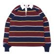 画像1: BARBARIAN（バーバリアン）クラシック ラガーシャツ-NEW FIT-（ALTERNATING STRIPES）/Navy×Gold×Harvard×White（ネイビー×ゴールド×ハーバード×ホワイト） (1)