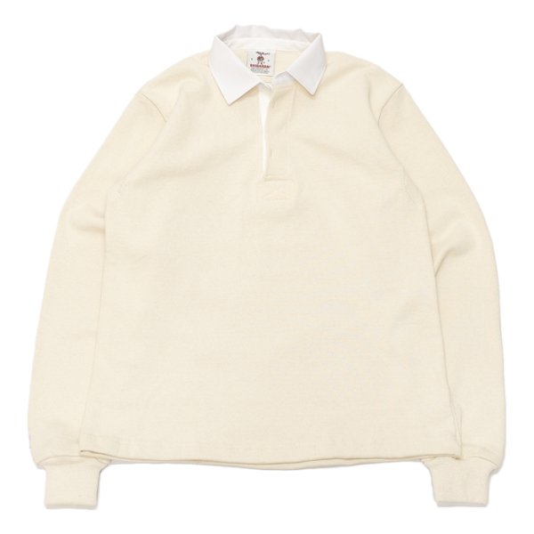 画像1: BARBARIAN（バーバリアン）Heavy Weight Rugby Collar Shirt（ヘビーウェイト ラグビーカラーシャツ） "SOLID" / Ivory（アイボリー） (1)