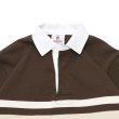 画像3: BARBARIAN（バーバリアン）Heavy Weight Rugby Collar Shirt（ヘビーウェイト ラグビーカラーシャツ） "COLLEGIATE STRIPE" / Moss×Ivory×Vegas Gold（モスグリーン×アイボリー×ベガスゴールド） (3)