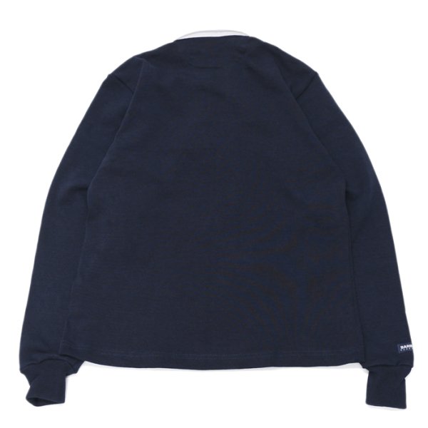 画像2: BARBARIAN(バーバリアン)Heavy Weight Rugby Collar Shirt(ヘビーウェイト ラグビーカラーシャツ) "SOLID" / Navy(ネイビー) (2)