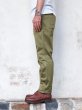 画像10: F.O.B FACTORY（エフオービーファクトリー）NARROW U.S TROUSERS（ナローUSトラウザーズ）HEAVY WEST POINT/Olive（オリーブ）【裾上げ無料】 (10)