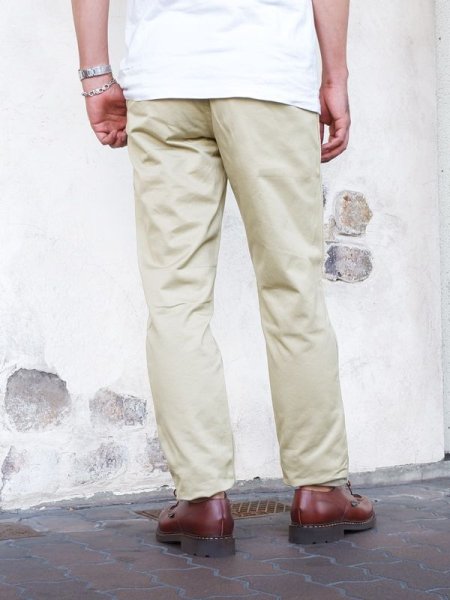 画像11: F.O.B FACTORY（エフオービーファクトリー）NARROW U.S TROUSERS（ナローUSトラウザーズ）"Heavy West Point Chino" / Beige（ベージュ）【裾上げ無料】 (11)