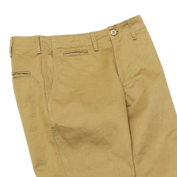 画像5: F.O.B FACTORY(エフオービーファクトリー)NARROW U.S TROUSERS(ナローUSトラウザーズ)"Heavy West Point Chino" / Khaki(カーキ)【裾上げ無料】 (5)