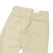 画像4: F.O.B FACTORY（エフオービーファクトリー）NARROW U.S TROUSERS（ナローUSトラウザーズ）HEAVY WEST POINT/Beige（ベージュ）【裾上げ無料】 (4)