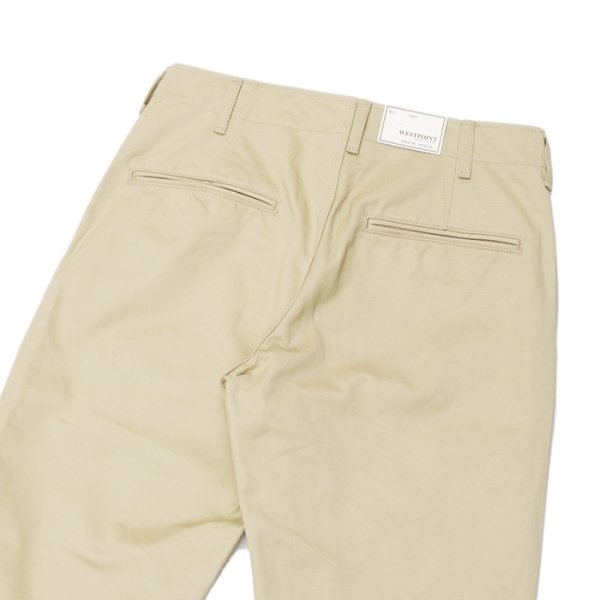画像4: F.O.B FACTORY（エフオービーファクトリー）NARROW U.S TROUSERS（ナローUSトラウザーズ）"Heavy West Point Chino" / Beige（ベージュ）【裾上げ無料】 (4)