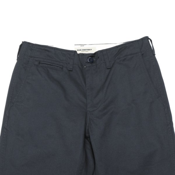 画像2: F.O.B FACTORY(エフオービーファクトリー)NARROW U.S TROUSERS(ナローUSトラウザーズ)"Heavy West Point Chino" / Navy(ネイビー)【裾上げ無料】 (2)