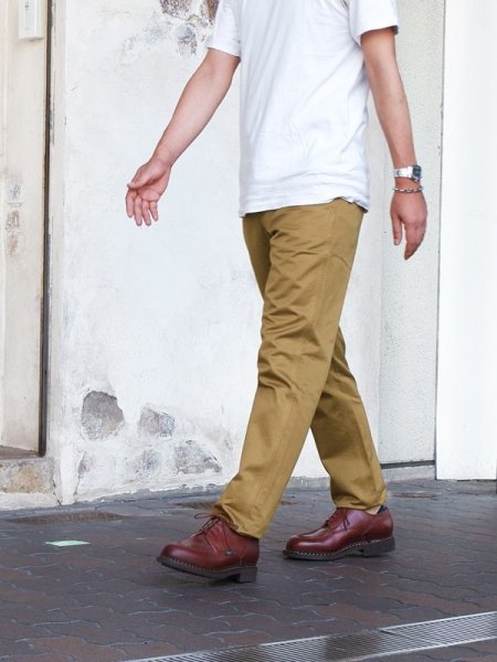 画像12: F.O.B FACTORY(エフオービーファクトリー)NARROW U.S TROUSERS(ナローUSトラウザーズ)"Heavy West Point Chino" / Khaki(カーキ)【裾上げ無料】 (12)