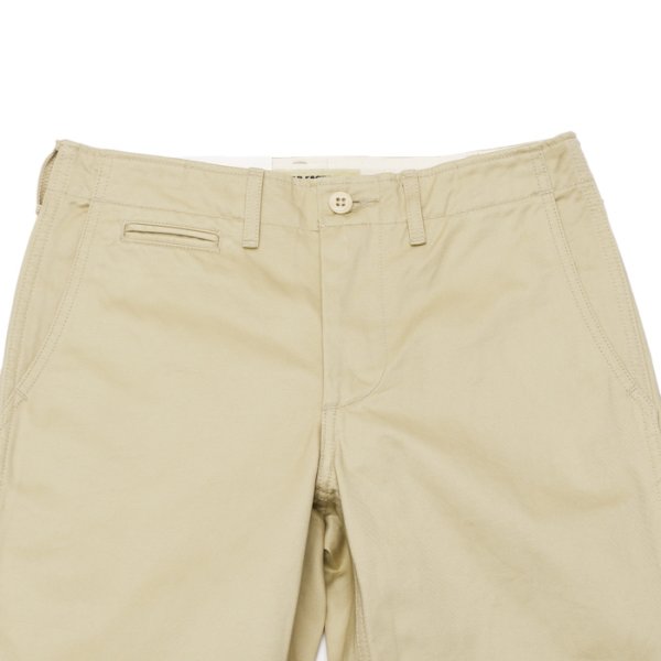画像2: F.O.B FACTORY（エフオービーファクトリー）NARROW U.S TROUSERS（ナローUSトラウザーズ）"Heavy West Point Chino" / Beige（ベージュ）【裾上げ無料】 (2)