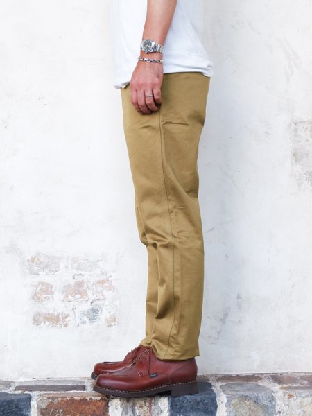 画像10: F.O.B FACTORY(エフオービーファクトリー)NARROW U.S TROUSERS(ナローUSトラウザーズ)"Heavy West Point Chino" / Khaki(カーキ)【裾上げ無料】 (10)