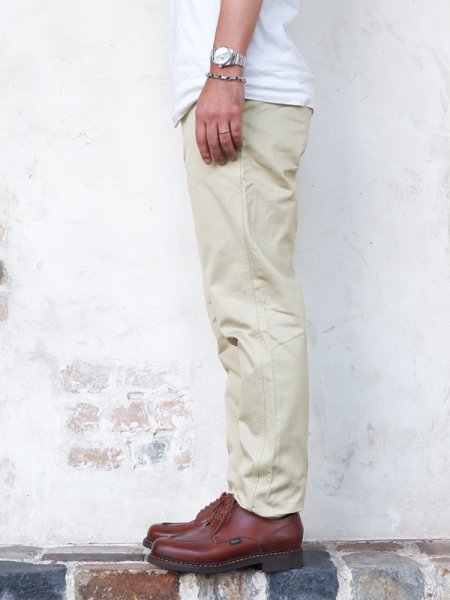 画像10: F.O.B FACTORY（エフオービーファクトリー）NARROW U.S TROUSERS（ナローUSトラウザーズ）"Heavy West Point Chino" / Beige（ベージュ）【裾上げ無料】 (10)