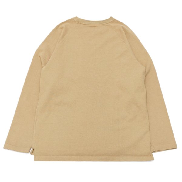 画像2: Good On（グッドオン）Long Sleeve Heavy Raglan Pocket Tee（ロングスリーブヘビーラグランポケットTシャツ）"Reactive Dye"/Coyote（コヨーテ）※Mサイズのみ (2)