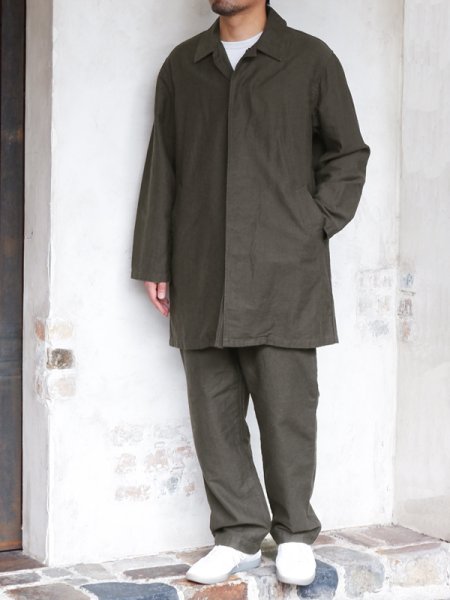 画像11: F.O.B FACTORY(エフオービーファクトリー)FRENCH BASK COAT(フレンチバスクコート)"CL DOUBLECLOTH BACK SATIN" / Charcoal(チャコールグレー) (11)