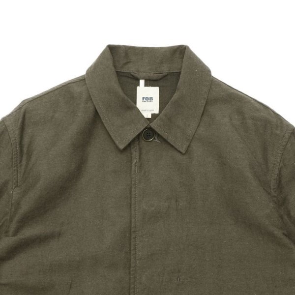 画像3: F.O.B FACTORY(エフオービーファクトリー)FRENCH BASK COAT(フレンチバスクコート)"CL DOUBLECLOTH BACK SATIN" / Charcoal(チャコールグレー) (3)