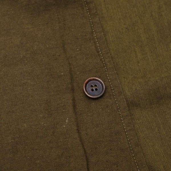 画像7: F.O.B FACTORY(エフオービーファクトリー)FRENCH BASK COAT(フレンチバスクコート)CL DOUBLECLOTH BACK SATIN/Olive(オリーブ) (7)