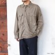 画像15: KAPTAIN SUNSHINE（キャプテンサンシャイン）Garment Dyed Safari Shirt Jacket（ガーメントダイドサファリシャツジャケット）FINX SATIN CLOTH/Taupe（トープ）・Ink Black（インクブラック） (15)