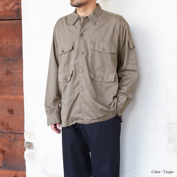画像11: 『OUTLET』KAPTAIN SUNSHINE（キャプテンサンシャイン）Garment Dyed Safari Shirt Jacket（ガーメントダイドサファリシャツジャケット）/ Taupe（トープ） (11)