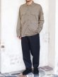 画像16: KAPTAIN SUNSHINE（キャプテンサンシャイン）Garment Dyed Safari Shirt Jacket（ガーメントダイドサファリシャツジャケット）FINX SATIN CLOTH/Taupe（トープ）・Ink Black（インクブラック） (16)