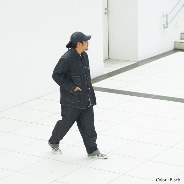 画像13: Post O'Alls（ポストオーバーオールズ）DeLuxe Railroader2（デラックス・レイルローダー2）"8oz Denim with taffeta lining" / Black（ブラック） (13)