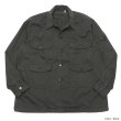 画像4: KAPTAIN SUNSHINE（キャプテンサンシャイン）Garment Dyed Safari Shirt Jacket（ガーメントダイドサファリシャツジャケット）FINX SATIN CLOTH/Taupe（トープ）・Ink Black（インクブラック） (4)