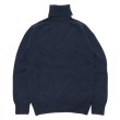 画像1: INVERALLAN（インバーアラン）Roll Neck Saddle Shoulder Sweater（ロールネックサドルショルダーセーター）Geelong Lambswool/Cosmos（ミッドナイトネイビー）※サイズ40のみ (1)