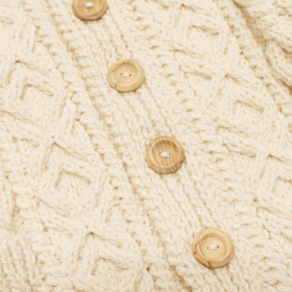 画像7: INVERALLAN（インバーアラン）3a Lumber Cardigan（3aランバーカーディガン）"Aran Knit" / Natural（ナチュラル） (7)