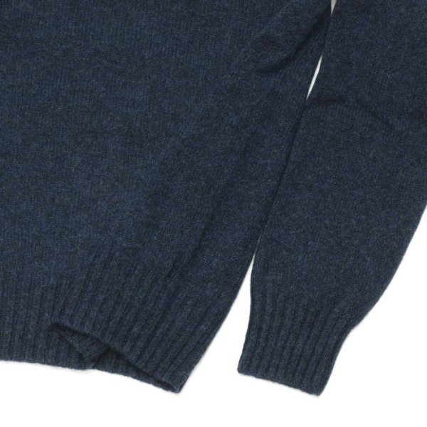 画像5: INVERALLAN（インバーアラン）Roll Neck Saddle Shoulder Sweater（ロールネックサドルショルダーセーター）"Geelong Lambswool" / Cosmos（ミッドナイトネイビー） (5)