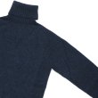 画像4: INVERALLAN（インバーアラン）Roll Neck Saddle Shoulder Sweater（ロールネックサドルショルダーセーター）Geelong Lambswool/Cosmos（ミッドナイトネイビー） (4)