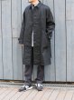 画像11: *A VONTADE（アボンタージ）Atelier Overcoat with Belt（アトリエオーバーコート）”Cotton Linen Herringbone Brushed Lining" / Lamp Black（ランプブラック） (11)